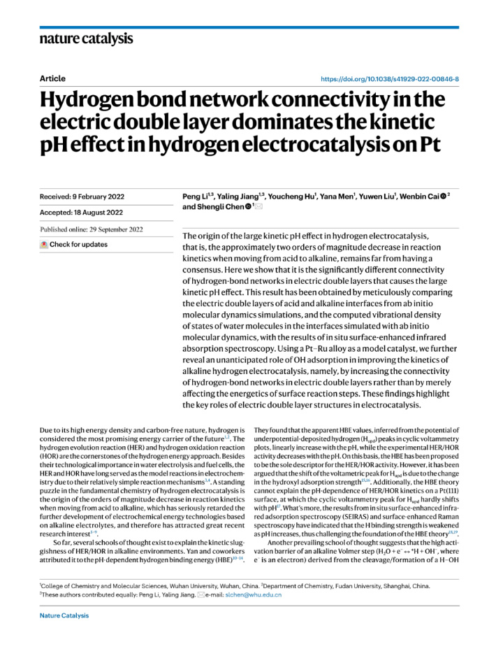 Hydrogen bond network connectivity in the electric double layer